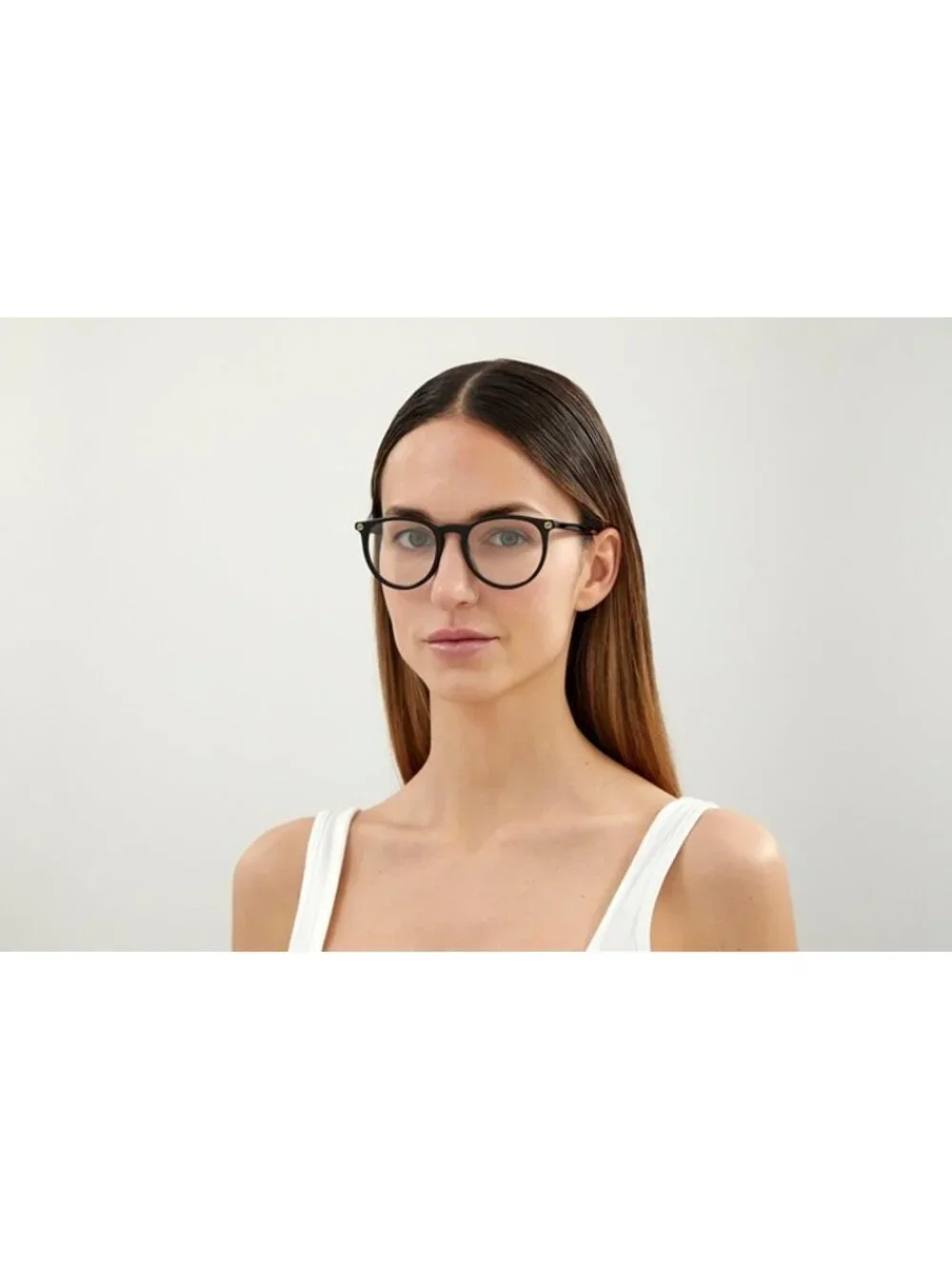 Gucci GG0027O 017 Eyeglasses Brown 52mm Round Frame